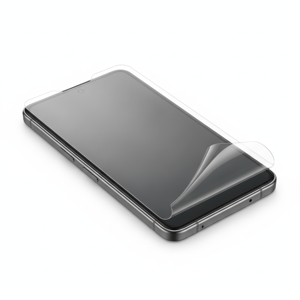 Clear hydrogel film fitted on Samsung Galaxy Z Fold 6 front cover screen