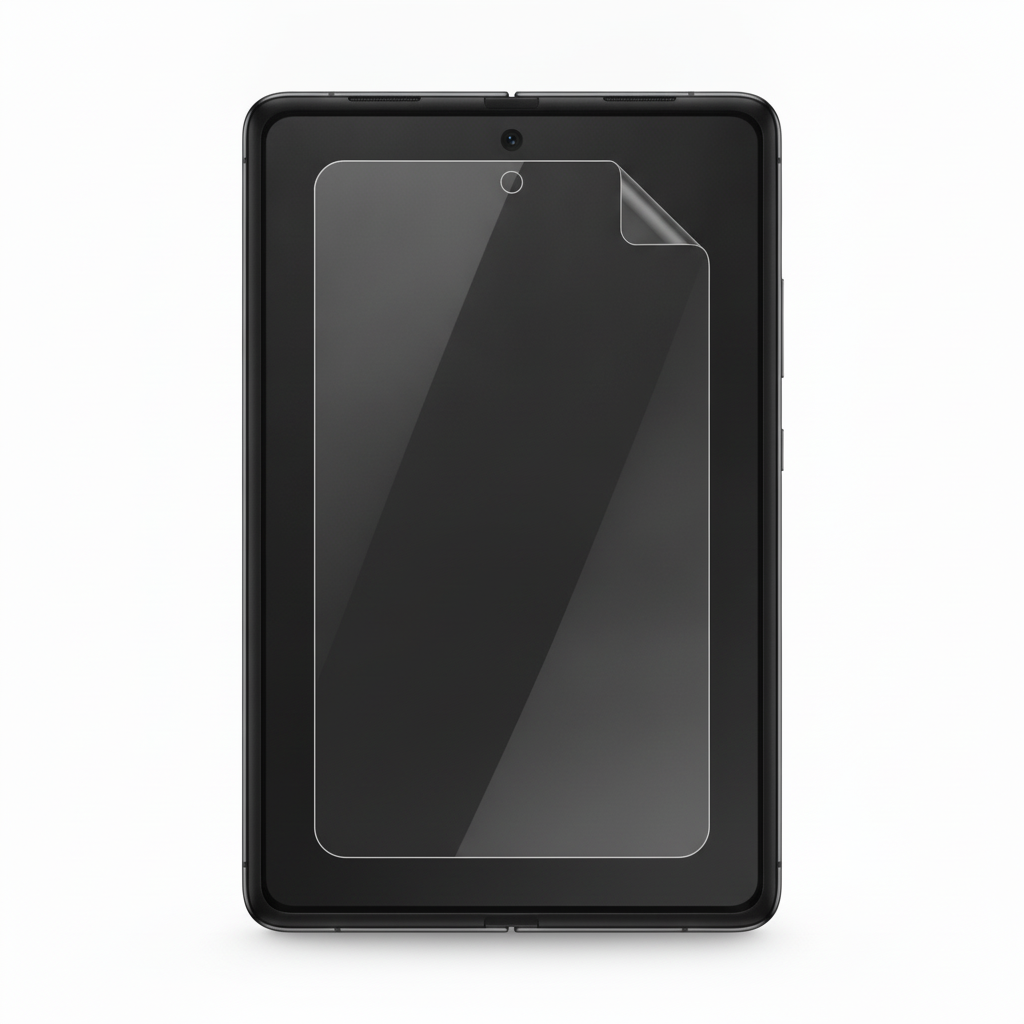 Clear hydrogel film fitted on Samsung Galaxy Z Fold 6 inner folding screen