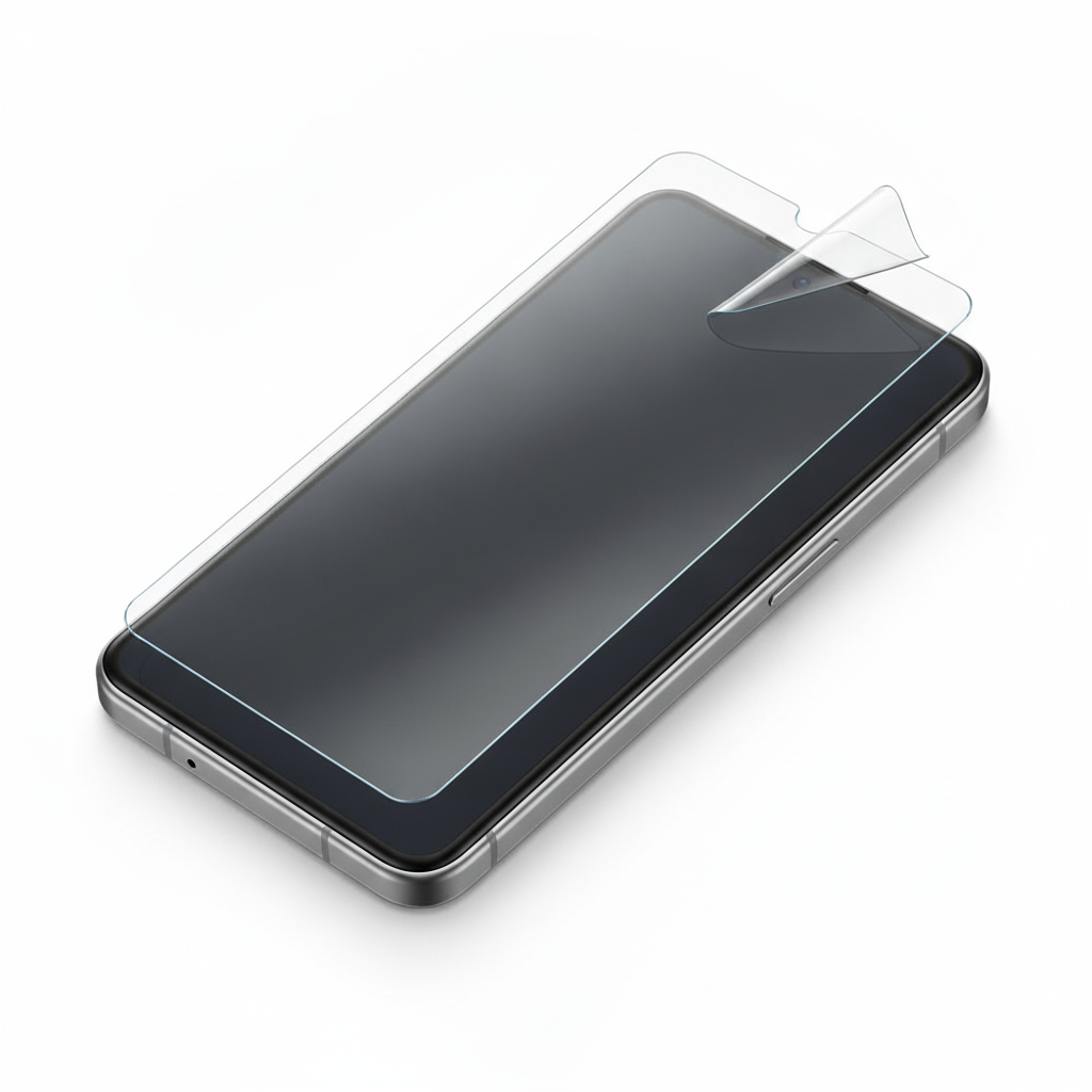 Clear hydrogel film fitted on Samsung Galaxy Z Fold 7 front cover screen