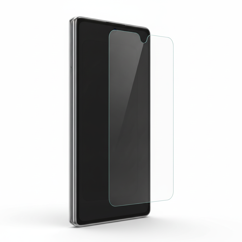 Clear hydrogel film fitted on Samsung Galaxy Z Fold 8 front cover screen