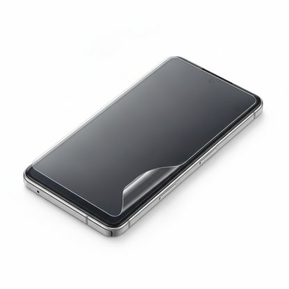 Clear hydrogel film fitted on Samsung Galaxy Z Fold front cover screen