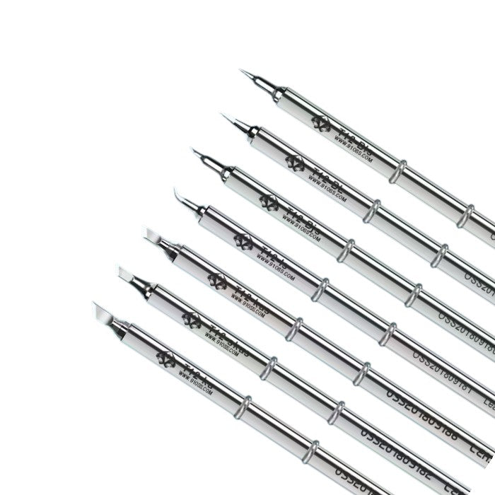 OSS 7 Piece Soldering Iron Tip Set (T12-BL, T12-BLS, T12-BJS, T12-KU, T12-KUS, T12-LS, T12-SKUS) Solder FoneFunShop