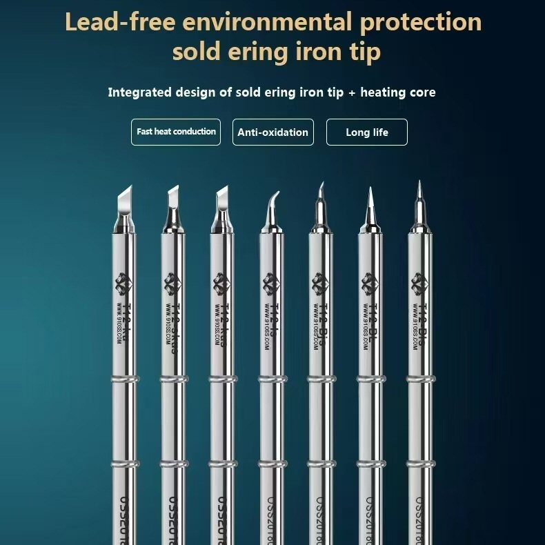 OSS 7 Piece Soldering Iron Tip Set (T12-BL, T12-BLS, T12-BJS, T12-KU, T12-KUS, T12-LS, T12-SKUS) Solder FoneFunShop