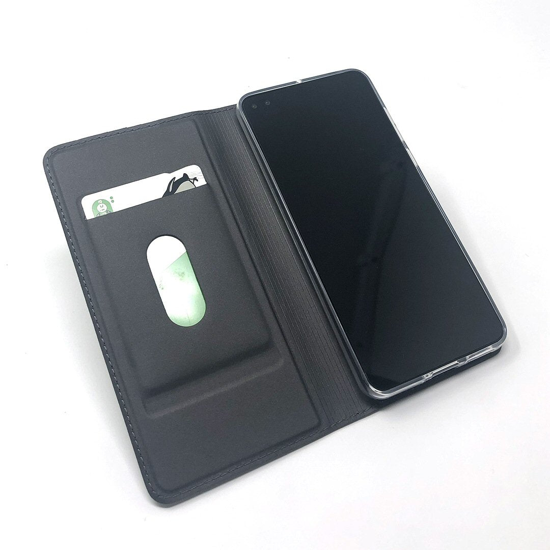 Case For Huawei P40 Pro Anthracite Black Slimline Low Profile PU Leather Flip Case Cover FoneFunShop