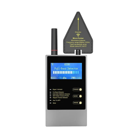 Portable Anti-Spy Detector and GPS Tracker Finder - RF Signal Scanner for Locating Hidden Cameras and Tracking Devices Security FoneFunShop