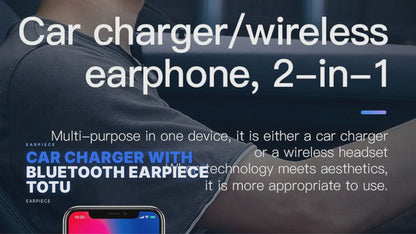 Car Charger With Bluetooth Earpiece TOTU Earpiece FoneFunShop