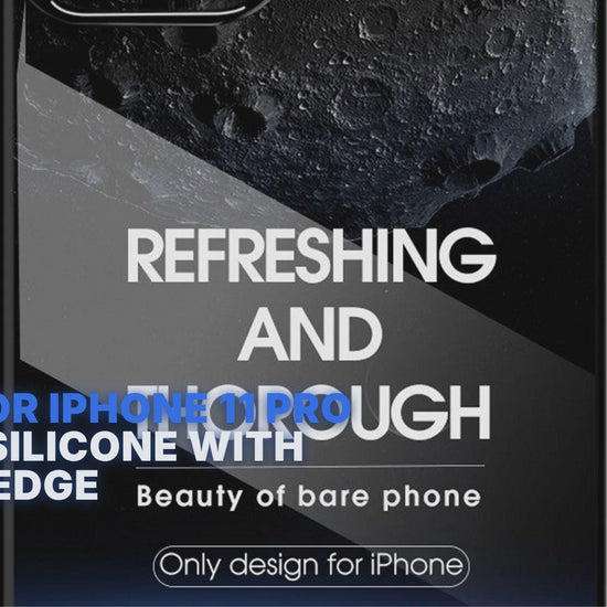 Case For iPhone 11 Pro Clear Silicone With Silver Edge Case Cover FoneFunShop