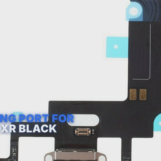 Charging Port For iPhone Xr Black Charging Port FoneFunShop