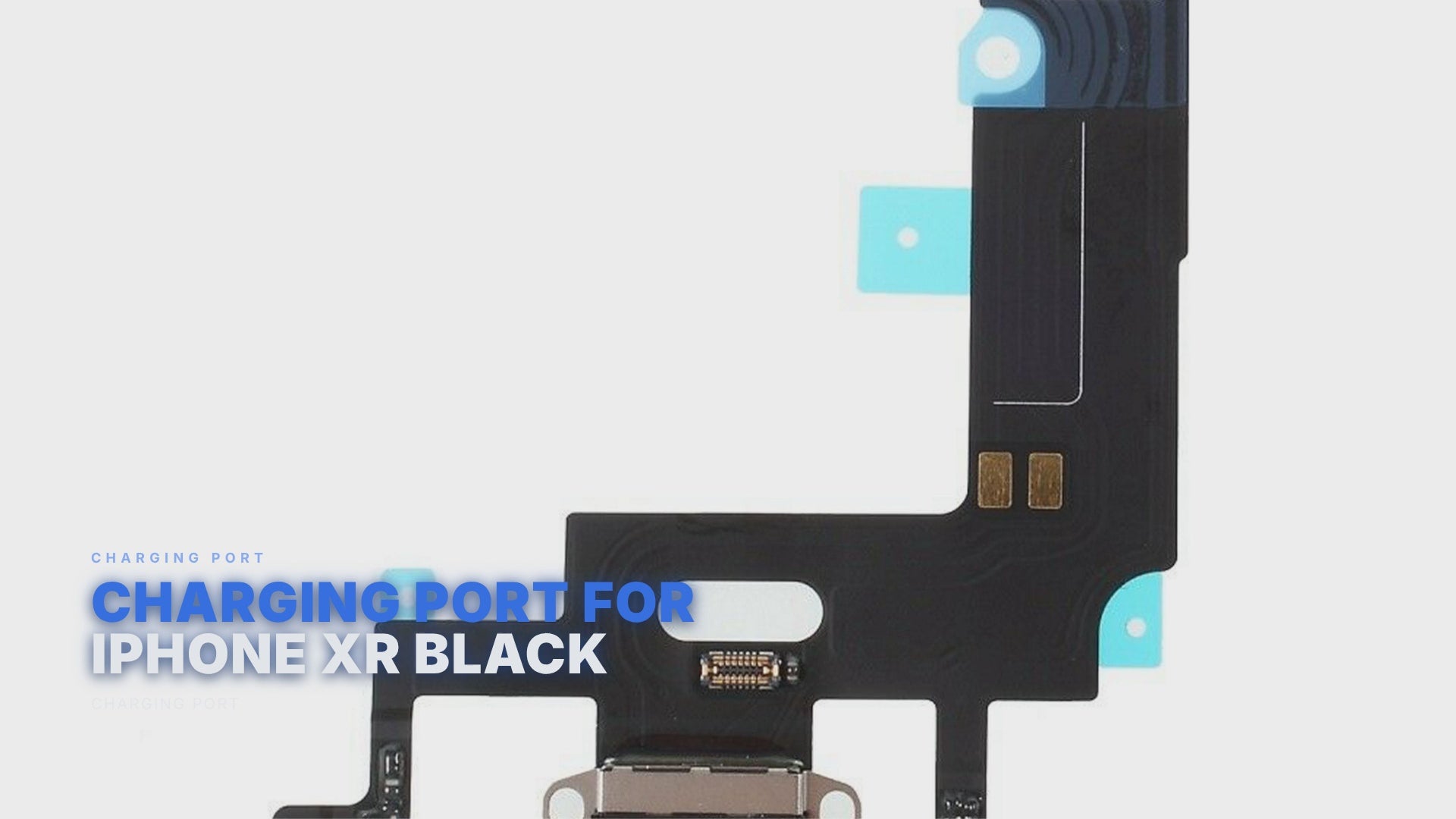 Charging Port For iPhone Xr Black Charging Port FoneFunShop