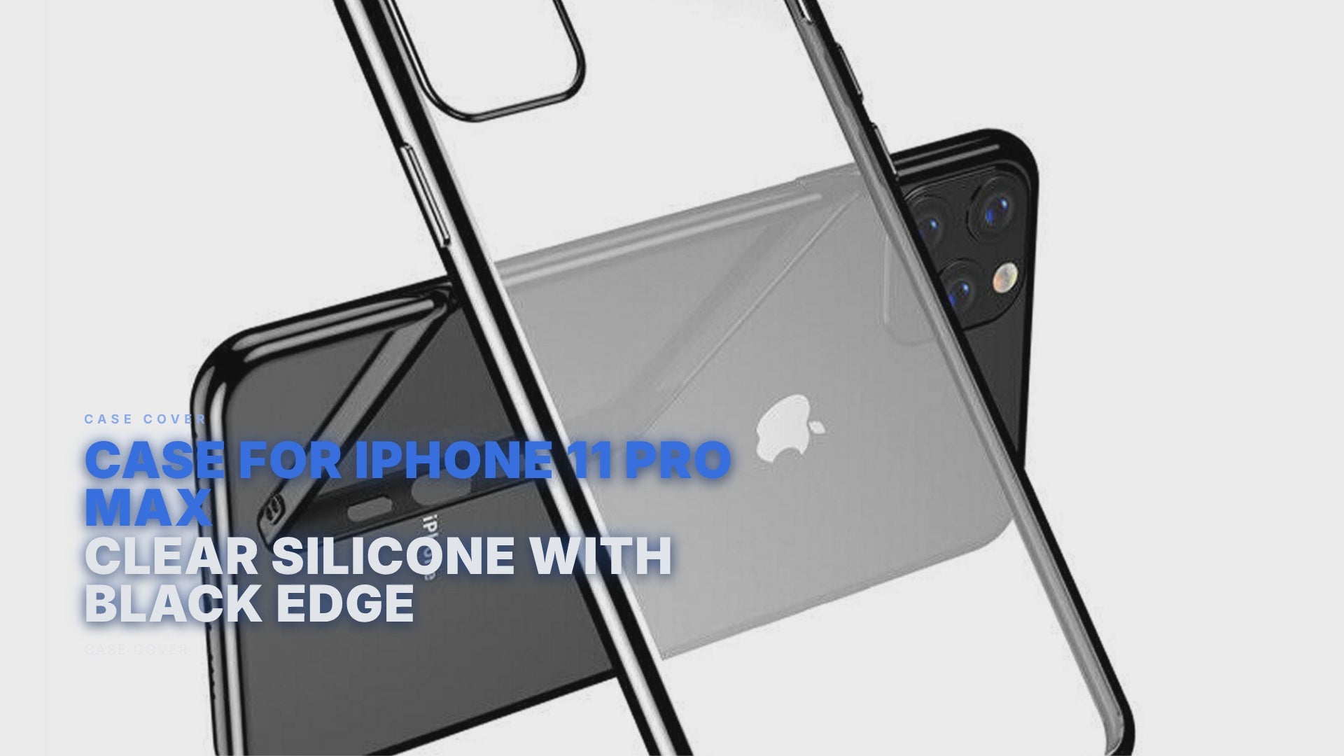 Case For iPhone 11 Pro Max Clear Silicone With Black Edge Case Cover FoneFunShop