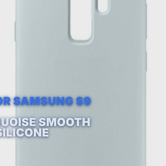 Case For Samsung S9 Plus in Turquoise Smooth Liquid Silicone Case Cover FoneFunShop