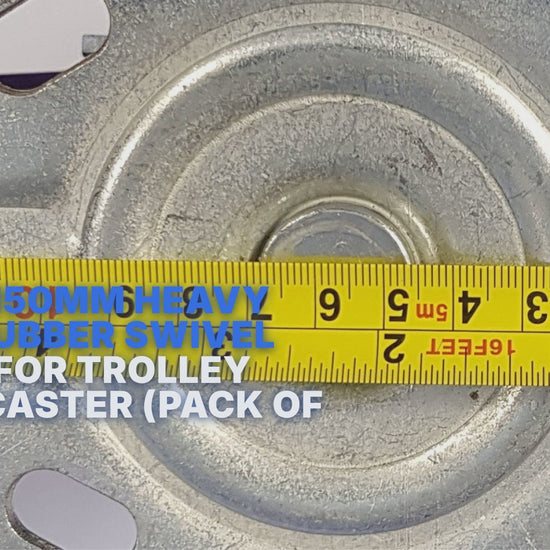 6 Inch 150mm Heavy Duty Rubber Swivel Castor Wheel For Trolley Dolly Caster (Pack of 4) Wheel FoneFunShop