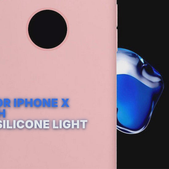 Case For iPhone X Smooth Liquid Silicone Light Pink Case Cover FoneFunShop