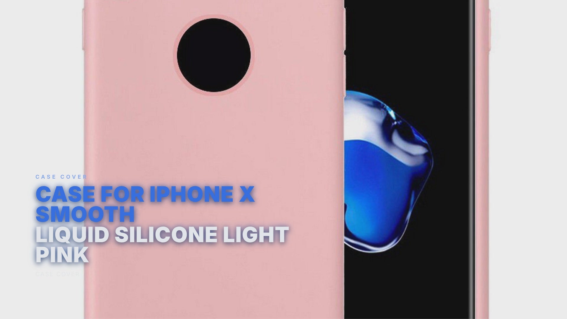 Case For iPhone X Smooth Liquid Silicone Light Pink Case Cover FoneFunShop