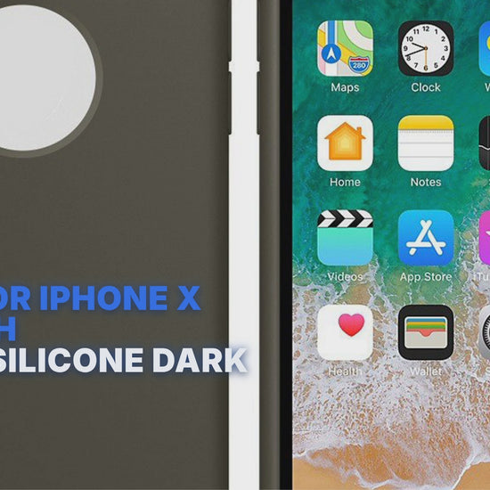 Case For iPhone X Smooth Liquid Silicone Dark Olive Case Cover FoneFunShop