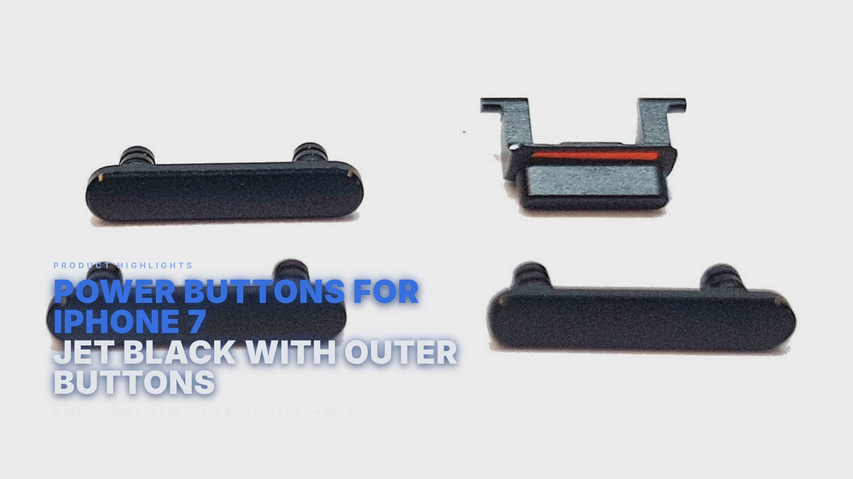 Power Buttons For iPhone 7 Jet Black With Outer Buttons FoneFunShop