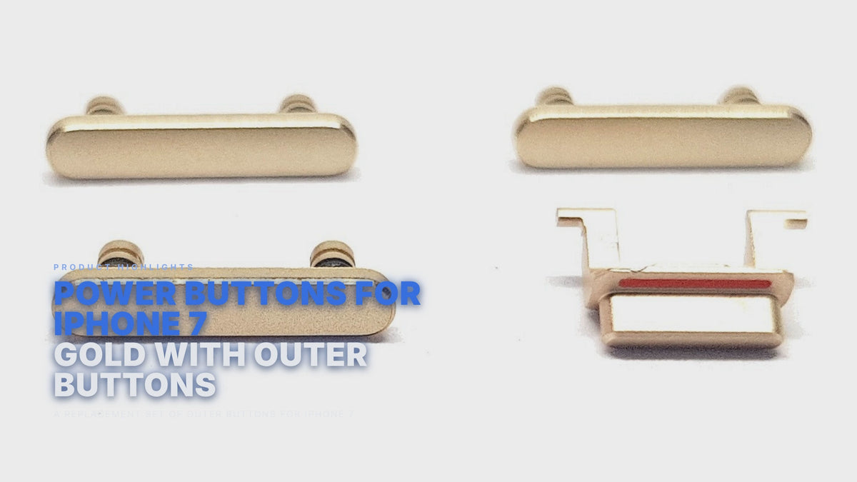 Power Buttons For iPhone 7 Gold With Outer Buttons FoneFunShop