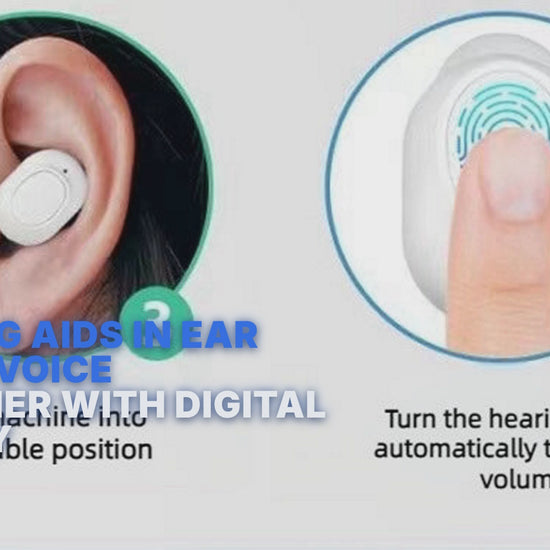 Hearing Aids In Ear Sound Voice Amplifier with Digital Display Rechargeable Hearing Aid FoneFunShop