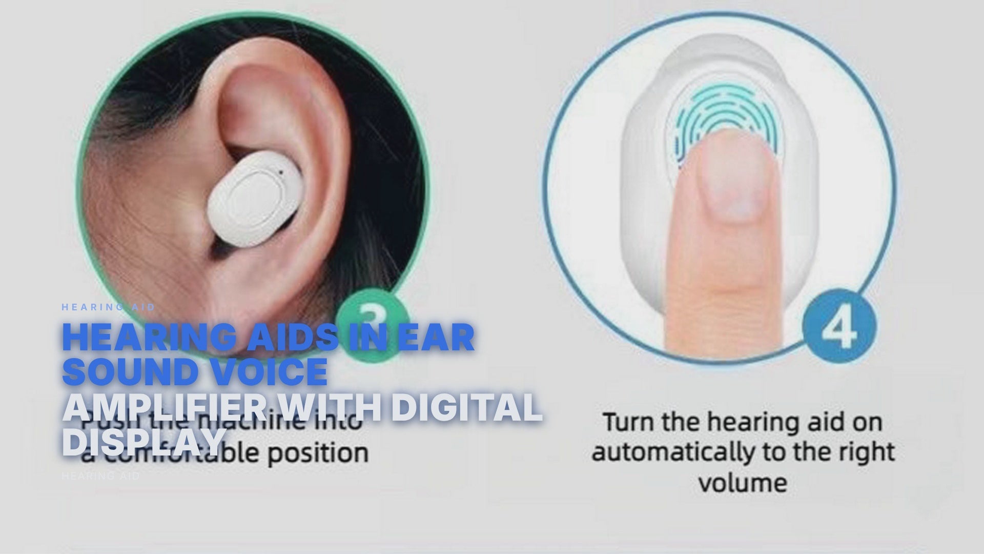 Hearing Aids In Ear Sound Voice Amplifier with Digital Display Rechargeable Hearing Aid FoneFunShop
