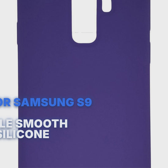 Case For Samsung S9 Plus in Purple Smooth Liquid Silicone Case Cover FoneFunShop