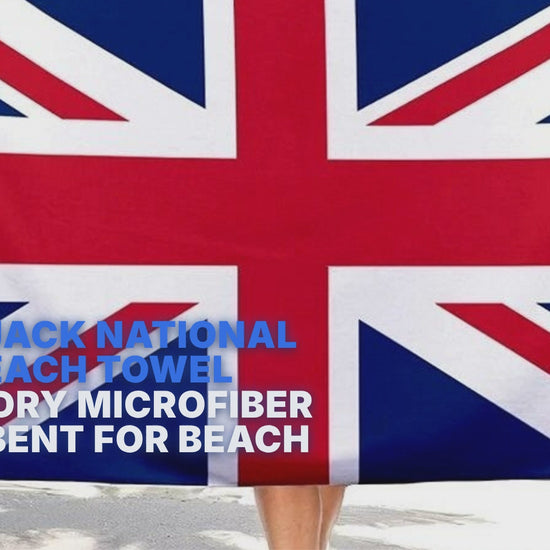 Union Jack National Flag Beach Towel Quick-Dry Microfiber Absorbent for Beach Gym Towel FoneFunShop