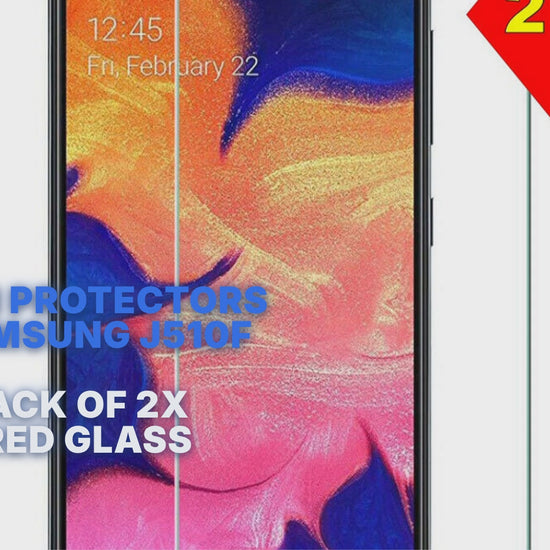 Screen Protectors For Samsung J510F 2016 Twin Pack of 2x Tempered Glass Screen Protector FoneFunShop