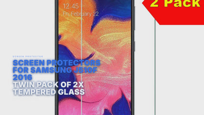 Screen Protectors For Samsung J510F 2016 Twin Pack of 2x Tempered Glass Screen Protector FoneFunShop