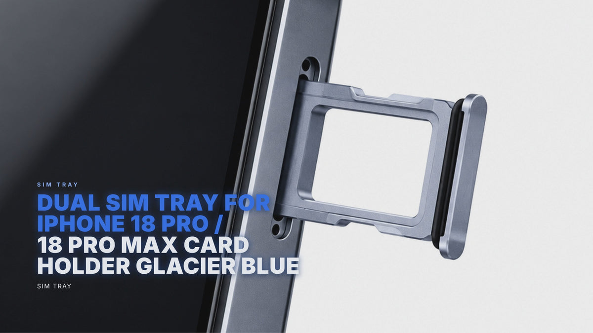 Dual Sim Tray For iPhone 18 Pro / 18 Pro Max Card Holder Glacier Blue Sim Tray FoneFunShop