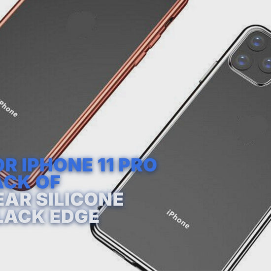 Case For iPhone 11 Pro Bulk Pack of 10 X Clear Silicone With Black Edge Case Cover FoneFunShop