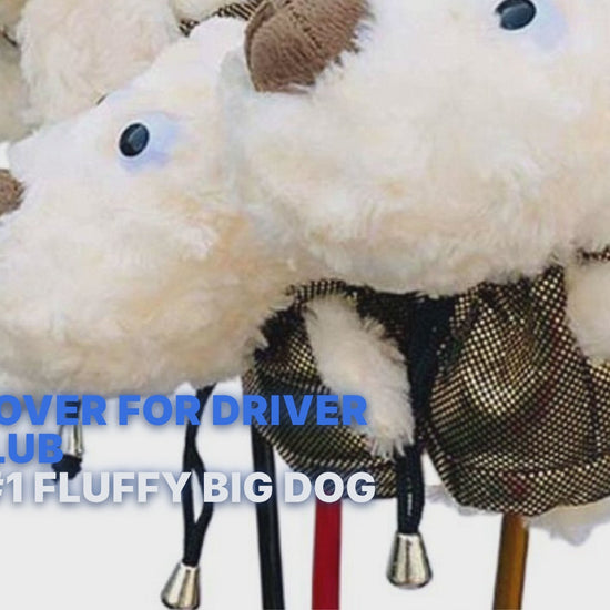 Head Cover For Driver Golf Club Wood #1 Fluffy Big Dog Golf Accessorise FoneFunShop