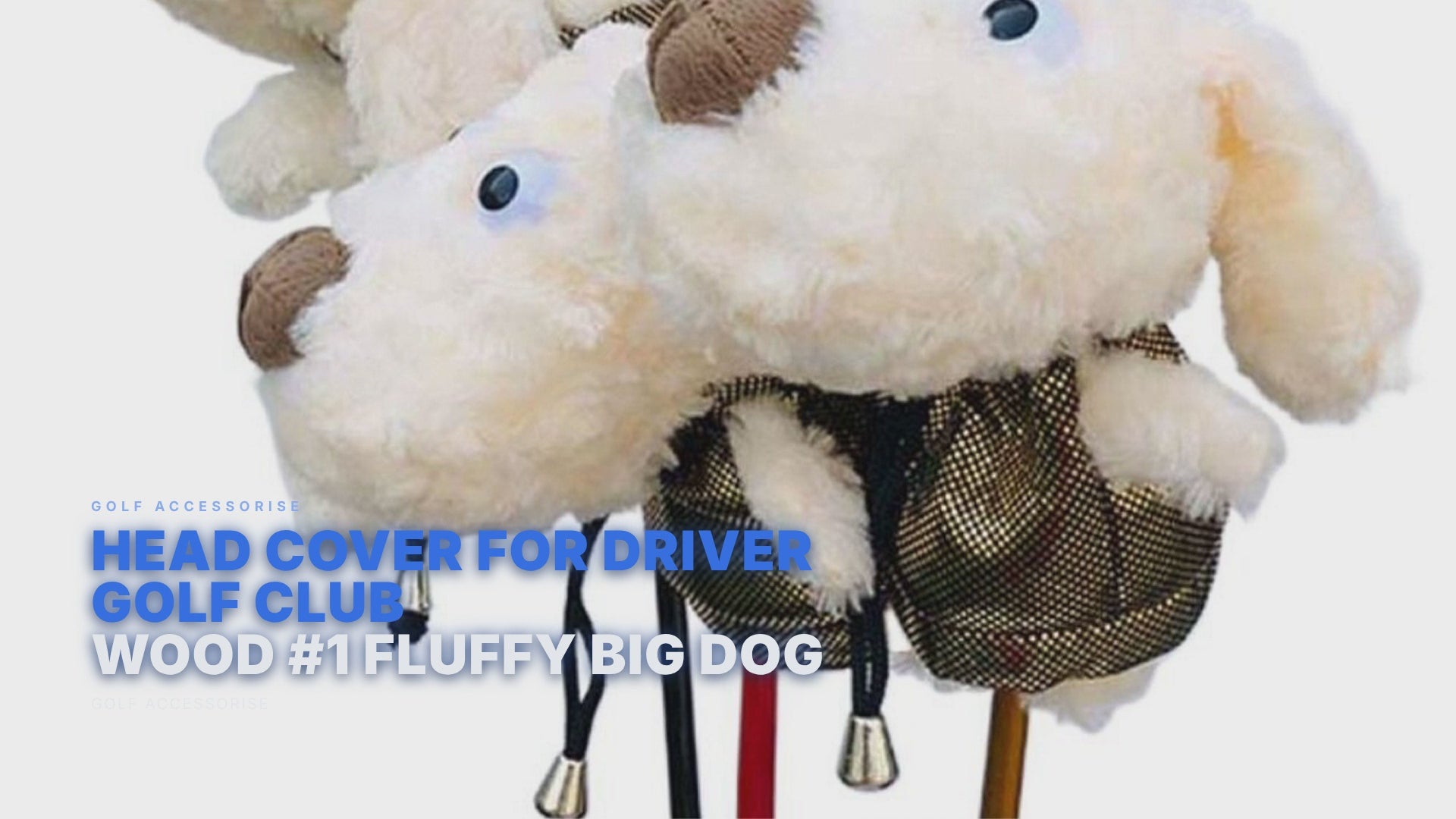 Head Cover For Driver Golf Club Wood #1 Fluffy Big Dog Golf Accessorise FoneFunShop