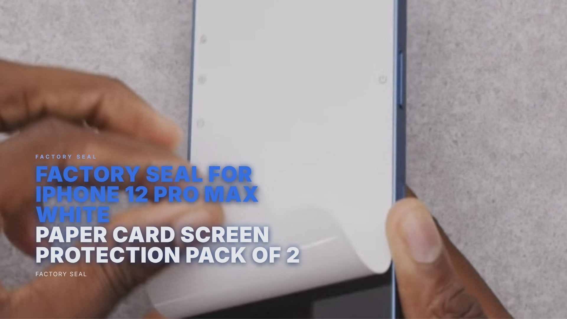Factory Seal For iPhone 12 Pro Max White Paper Card Screen Protection Pack of 2 Factory seal FoneFunShop