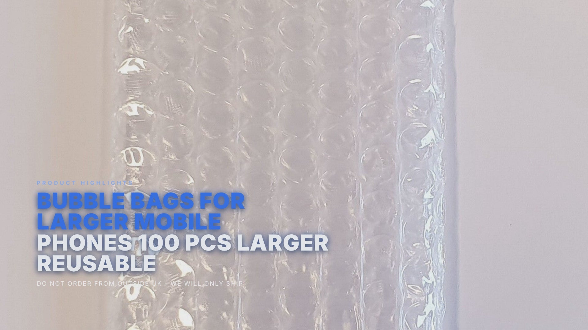 Bubble Bags For Larger Mobile Phones 100 Pcs Larger Reusable FoneFunShop