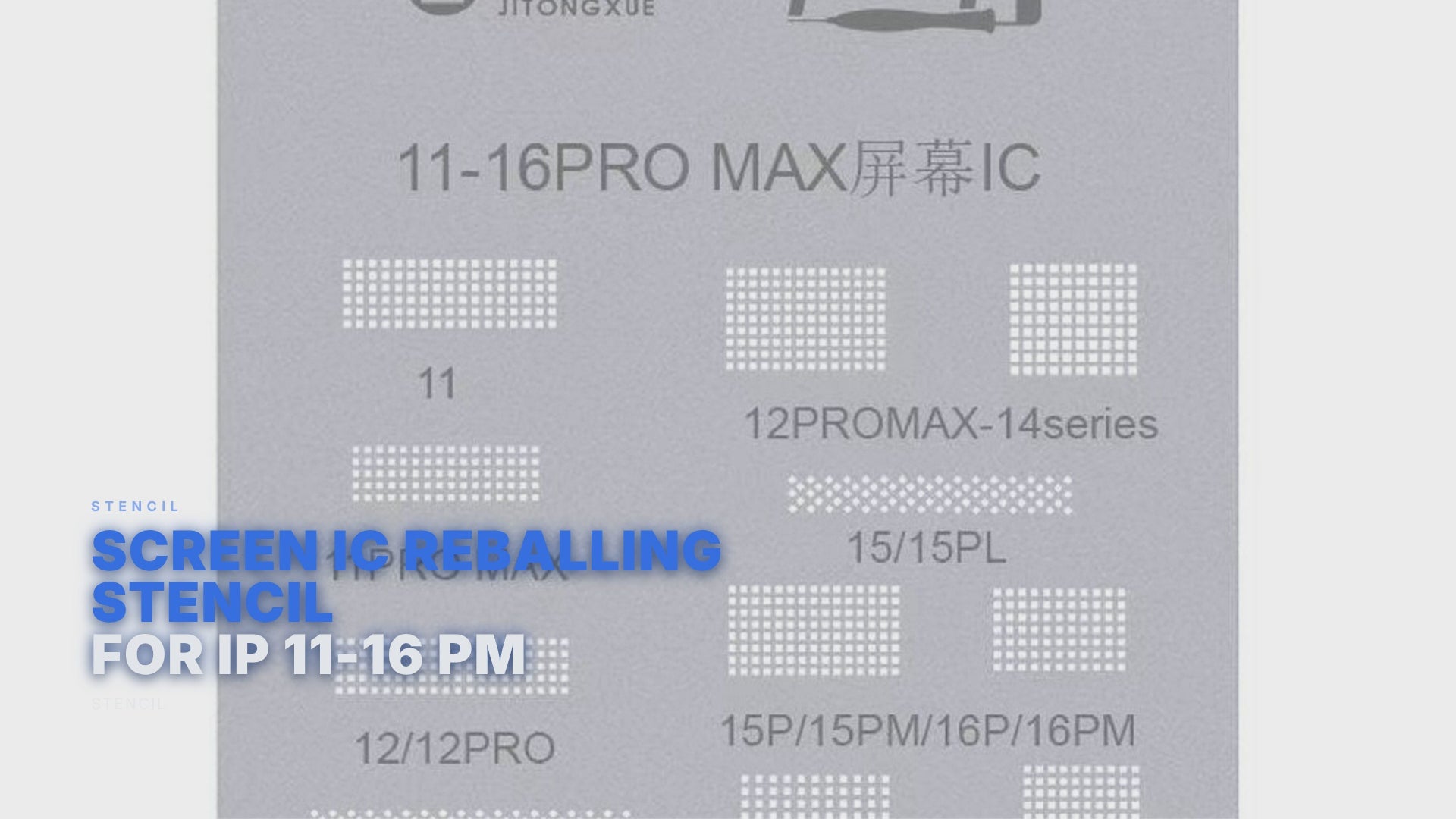Screen IC Reballing Stencil for iP 11-16 PM Stencil FoneFunShop