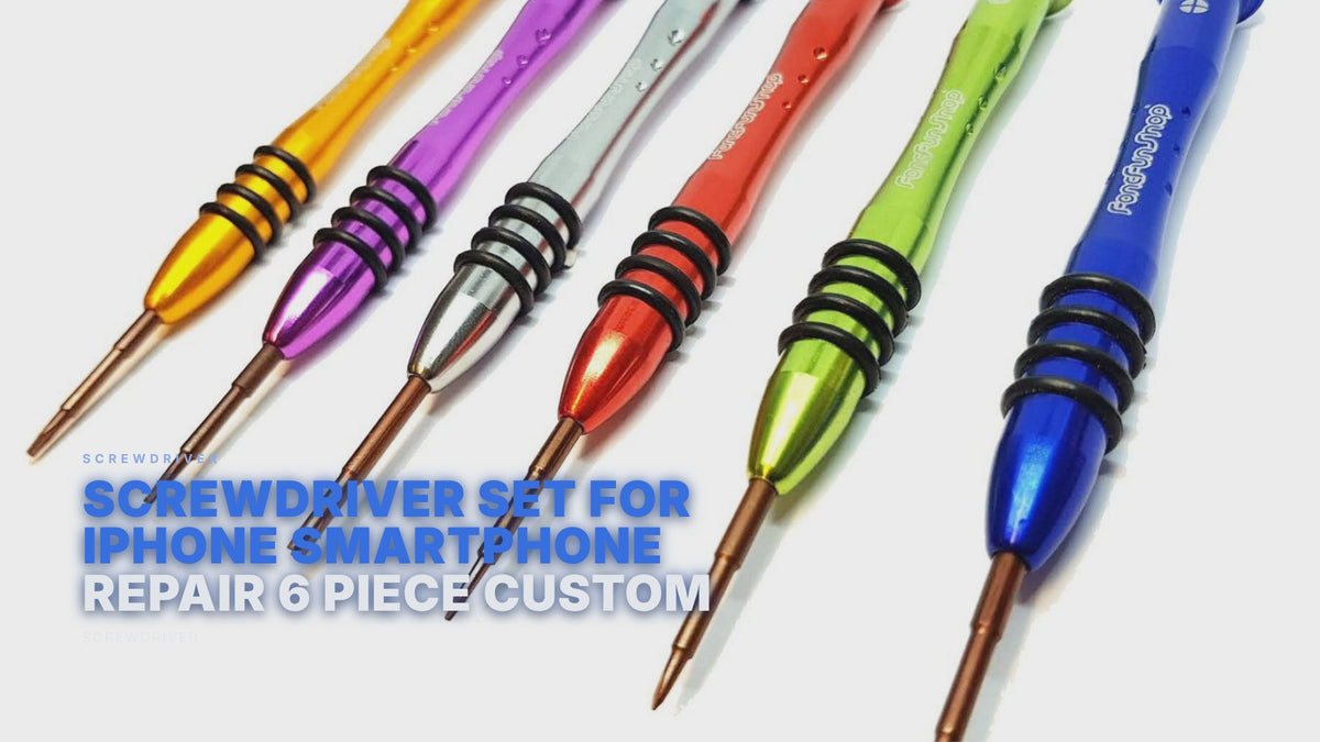Screwdriver Set For iPhone Smartphone Repair FoneFunShop 6 Piece Custom Screwdriver FoneFunShop