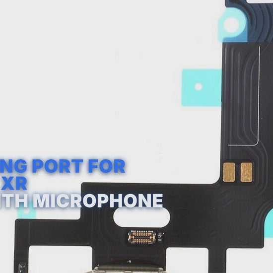 Charging Port For iPhone Xr Flex With Microphone White Charging Port FoneFunShop
