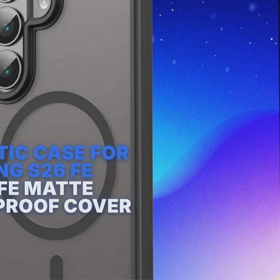 Magnetic Case For Samsung Galaxy S26 FE Matte Shockproof Cover Black Case Cover FoneFunShop