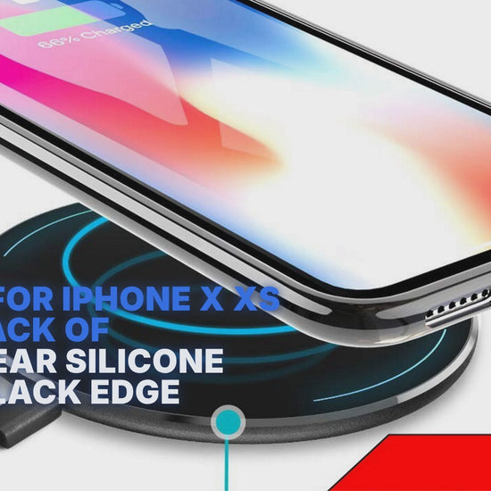 Cases For iPhone X Xs Bulk Pack of 10 X Clear Silicone With Black Edge Case Cover FoneFunShop