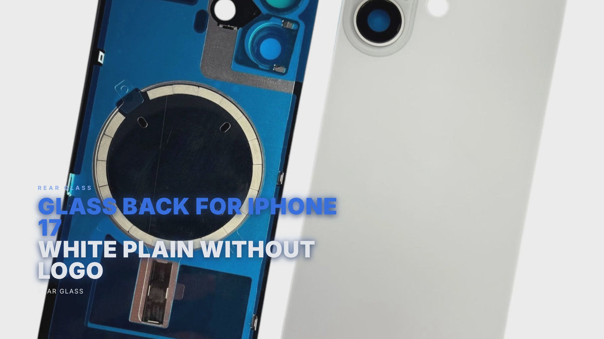 Glass Back For iPhone 17 White Plain Without Logo Rear Glass FoneFunShop