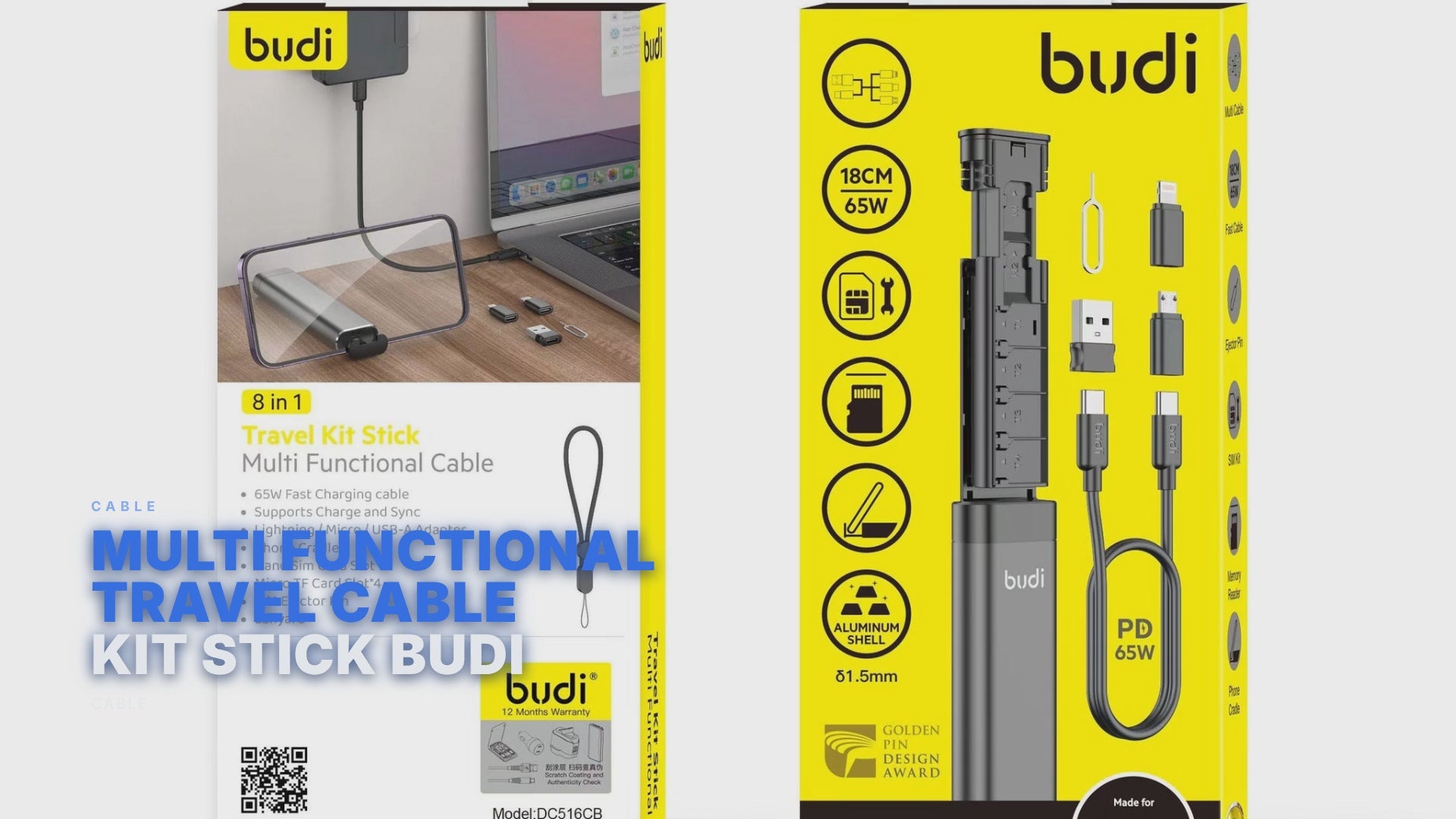 Multi Functional Travel Cable Kit Stick Budi Cable FoneFunShop