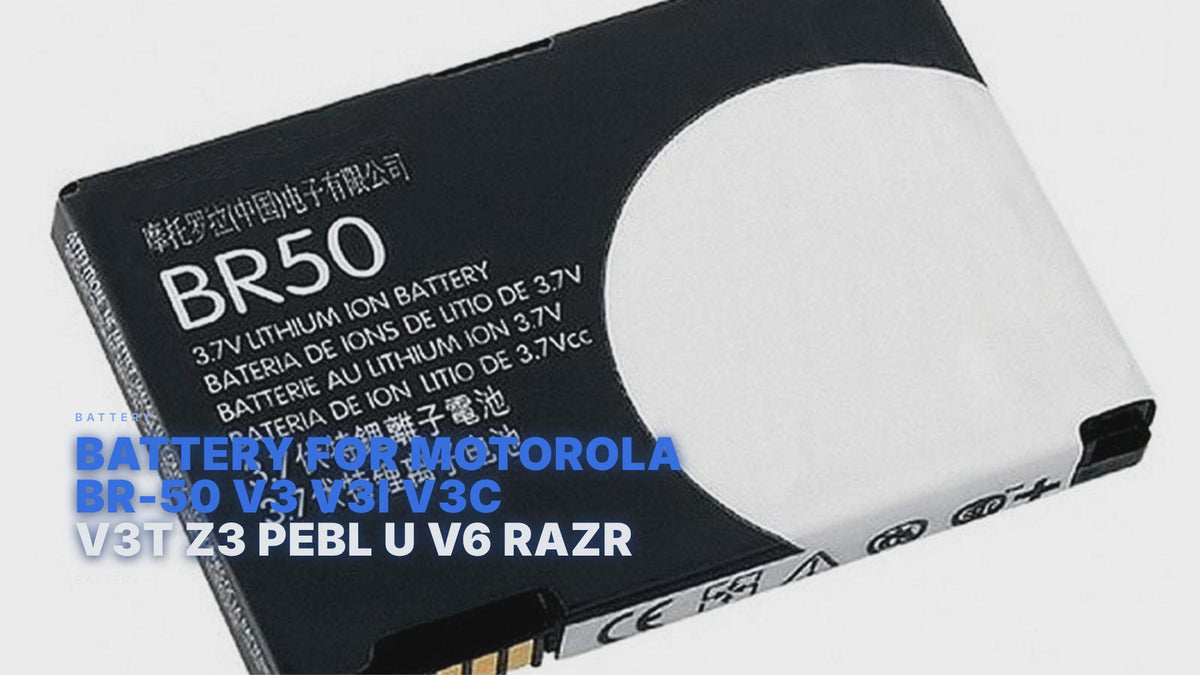 Battery For Motorola BR-50 V3 V3i V3c V3t Z3 Pebl U V6 RAZR Battery FoneFunShop