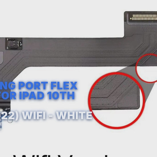 Charging Port Flex Cable For iPad 10th Gen 10.9 (2022) Wifi - White / Silver Charging Port FoneFunShop