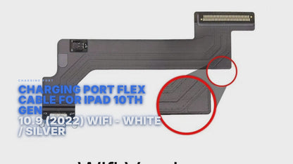 Charging Port Flex Cable For iPad 10th Gen 10.9 (2022) Wifi - White / Silver Charging Port FoneFunShop