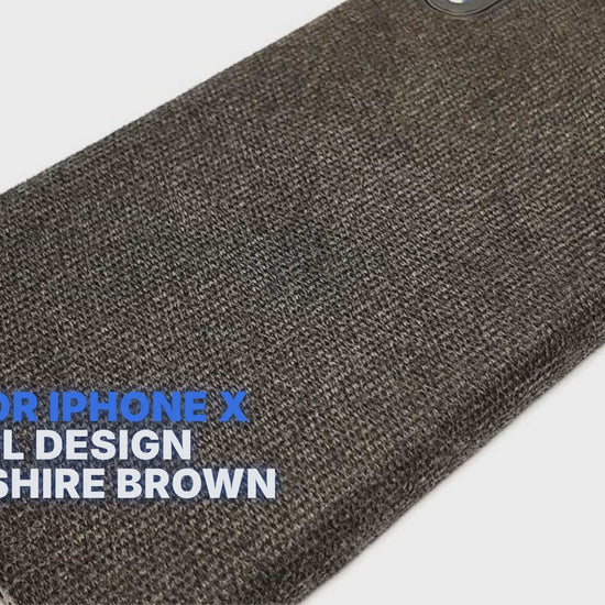 Case For iPhone X Flannel Design Devonshire Brown Case Cover FoneFunShop