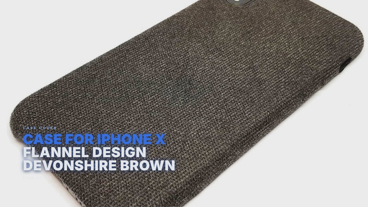 Case For iPhone X Flannel Design Devonshire Brown Case Cover FoneFunShop