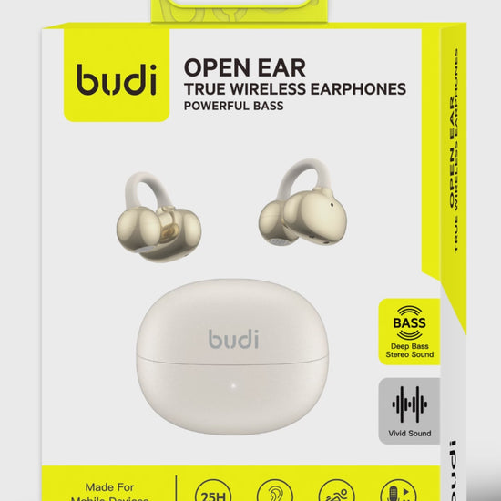 Budi EP83W Open Ear Wireless Earbuds Bluetooth Deep Bass 25H Earphones FoneFunShop