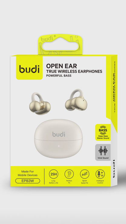 Budi EP83W Open Ear Wireless Earbuds Bluetooth Deep Bass 25H Earphones FoneFunShop