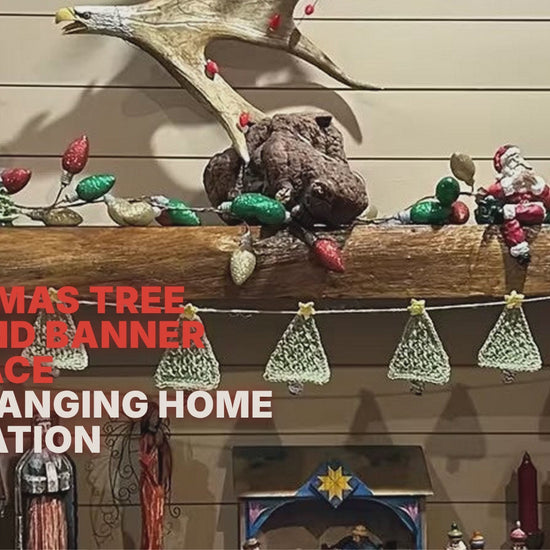 Christmas Tree Garland Banner Fireplace Wall Hanging Home Decoration Christmas FoneFunShop