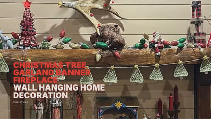 Christmas Tree Garland Banner Fireplace Wall Hanging Home Decoration Christmas FoneFunShop