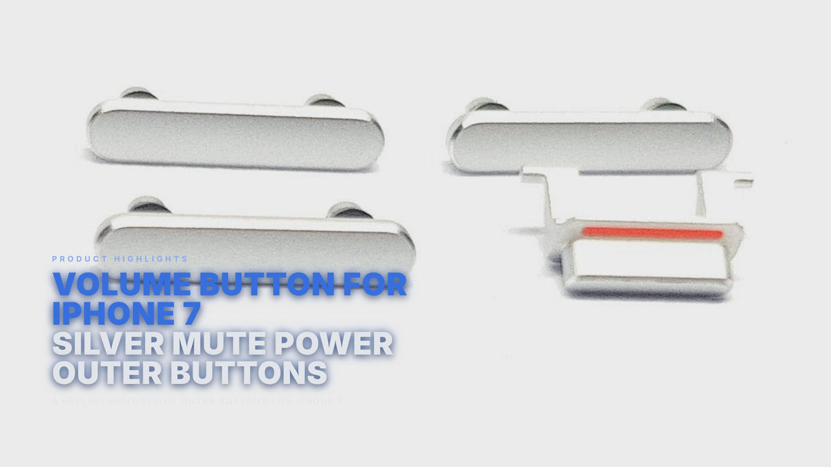 Volume Button For iPhone 7 Silver Mute Power Outer Buttons FoneFunShop